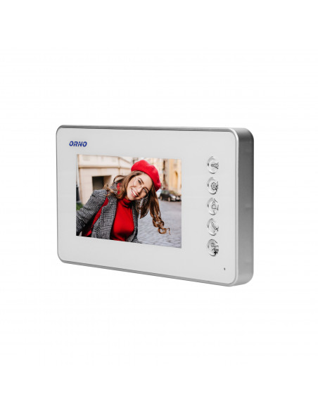 Zestaw wideodomofonowy bezsłuchawkowy, kolor LCD 4,3" z kamerą plastikową, AMMO