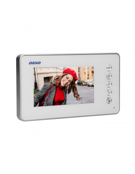 Zestaw wideodomofonowy bezsłuchawkowy, kolor LCD 4,3" z kamerą plastikową, AMMO