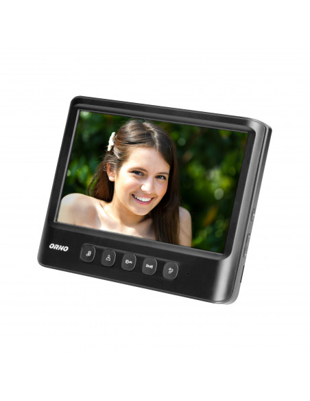 Zestaw wideodomofonowy, bezsłuchawkowy, kolor, LCD 7", czarny, IMAGO