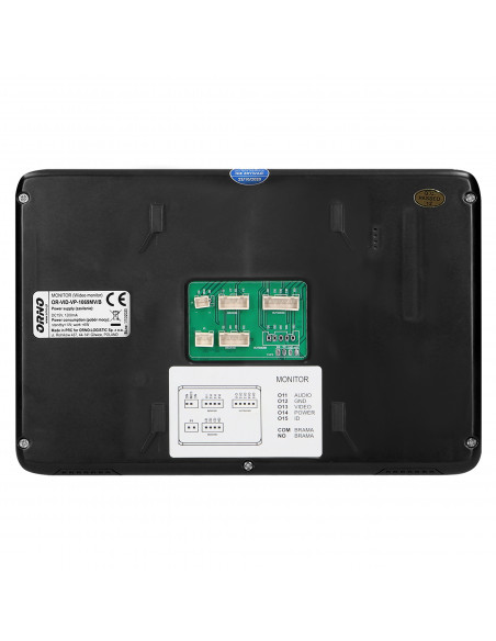 Zestaw wideodomofonowy, bezsłuchawkowy, kolor, LCD 7", interkom, z szyfratorem, natynkowy, czarny, SCUTI