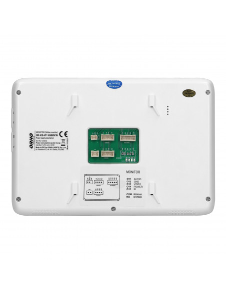 Zestaw wideodomofonowy, bezsłuchawkowy, kolor, LCD 7", interkom, z szyfratorem, natynkowy, biały, SCUTI