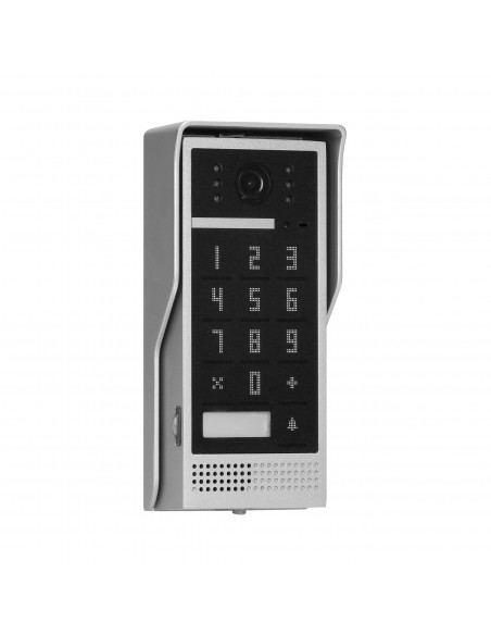 Zestaw wideodomofonowy, bezsłuchawkowy, kolor, LCD 7", interkom, z szyfratorem, natynkowy, biały, SCUTI