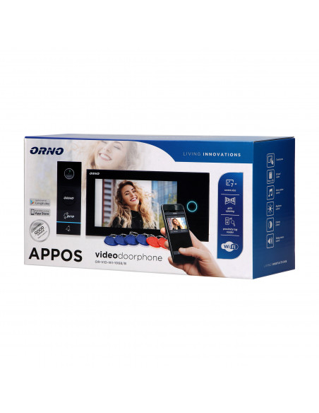  Zestaw wideodomofonowy, bezsłuchawkowy, kolor, LCD 7", dotykowy, menu OSD, WI-FI + APP na telefon, sterowanie bramą,...