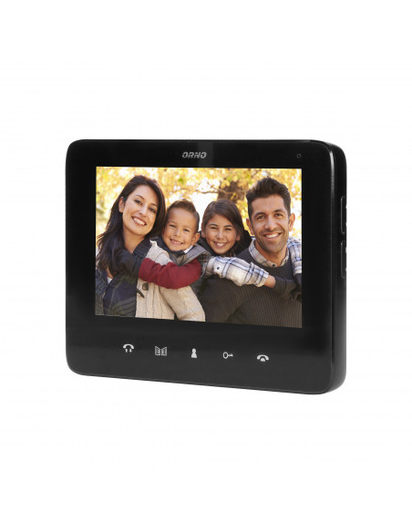  Zestaw wideodomofonowy 2-rodzinny bezsłuchawkowy, kolor,  LCD 7", z czytnikiem breloków zbliżeniowych, interkom,...