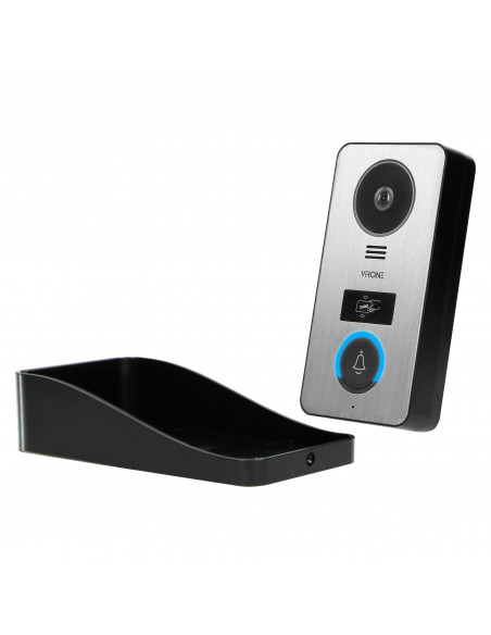 Bezsłuchawkowy zestaw wideo domofonowy CETI, monitor 7" z kartą pamięci TF, czytnikiem kart i breloków, IP44