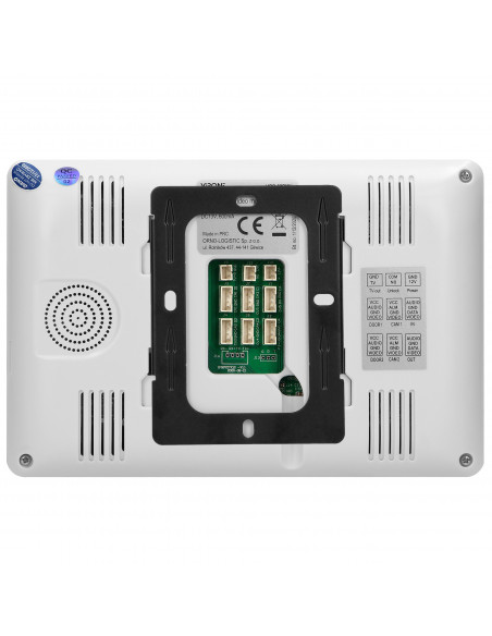  Zestaw wideo domofonowy, bezsłuchawkowy, kolor, LCD 7", menu OSD, WI-FI + APP na telefon, sterowanie bramą, biały,...