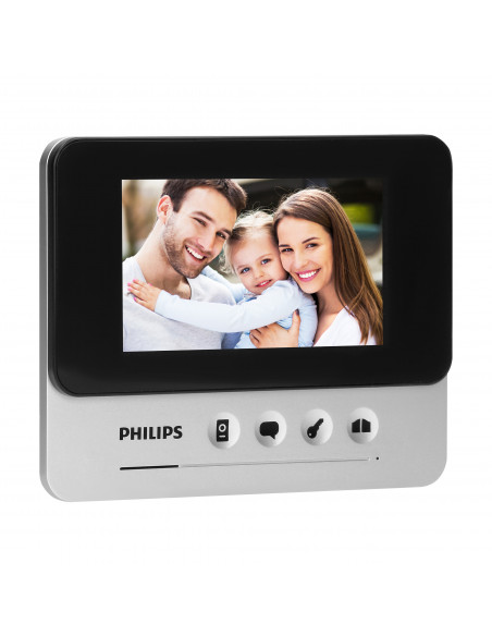 Philips WelcomeEye Compact,  Zestaw wideodomofonowy, bezsłuchawkowy, kolor, LCD 4,3", menu OSD, sterowanie bramą