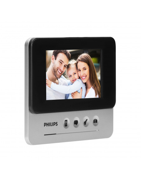 Philips WelcomeEye Compact,  Zestaw wideodomofonowy, bezsłuchawkowy, kolor, LCD 4,3", menu OSD, sterowanie bramą