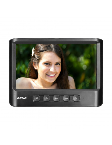 Wideo monitor bezsłuchawkowy, kolorowy, LCD 7", do zestawu z serii IMAGO, otwieranie bramy, czarny