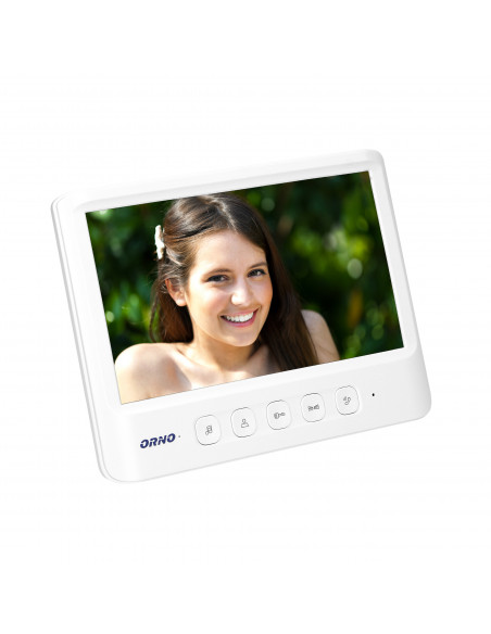 Wideo monitor bezsłuchawkowy, kolorowy, LCD 7", do zestawu z serii IMAGO, otwieranie bramy, biały