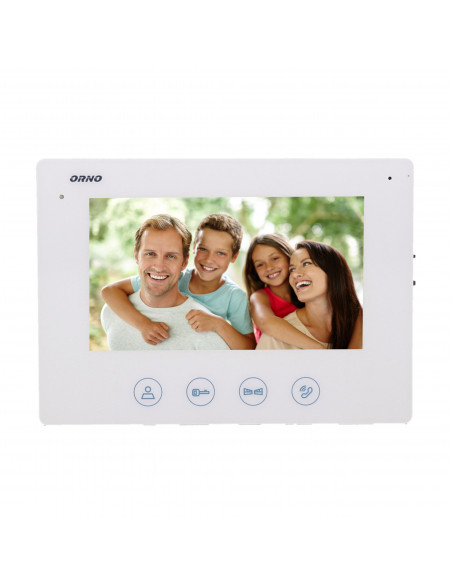 Wideo monitor bezsłuchawkowy, kolorowy, LCD 7", do zestawu z serii CERES, otwieranie bramy, biały