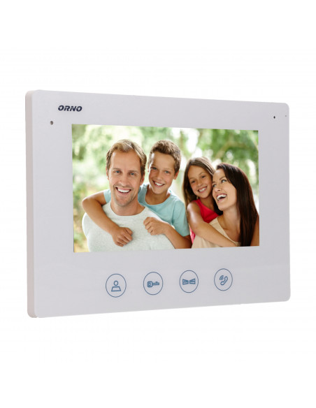 Wideo monitor bezsłuchawkowy, kolorowy, LCD 7", do zestawu z serii CERES, otwieranie bramy, biały