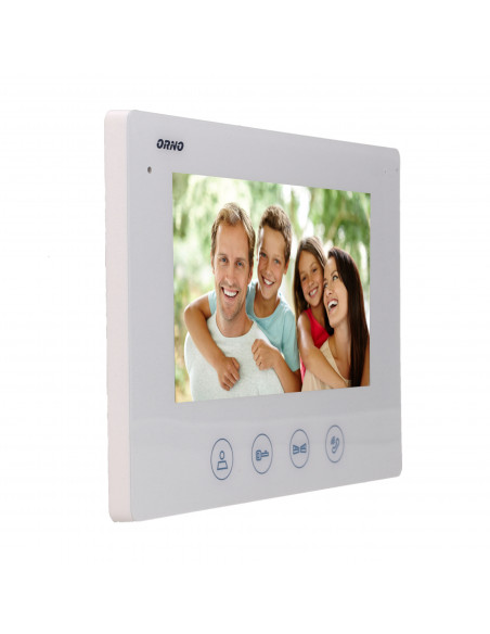 Wideo monitor bezsłuchawkowy, kolorowy, LCD 7", do zestawu z serii CERES, otwieranie bramy, biały