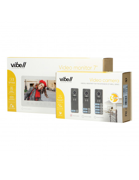 Zestaw wideodomofonowy, bezsłuchawkowy, kolor,  LCD 7", menu OSD, sterowanie bramą, czarny NOVEO