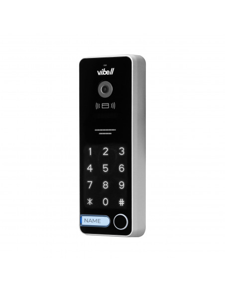  Zestaw wideodomofonowy, bezsłuchawkowy, kolor,  LCD 7", menu OSD, sterowanie bramą, z szyfratorem i RFID,  czarny,...