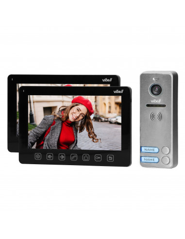 Zestaw wideodomofonowy 2-rodzinny,...