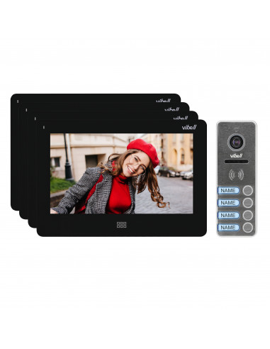  Zestaw wideodomofonowy 4-rodzinny,...