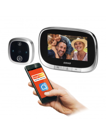  Elektroniczny wizjer do drzwi z wbudowanym czujnikiem ruchu oraz  wyświetlaczem LCD 4,3 cala, funkcja nagrywania na...