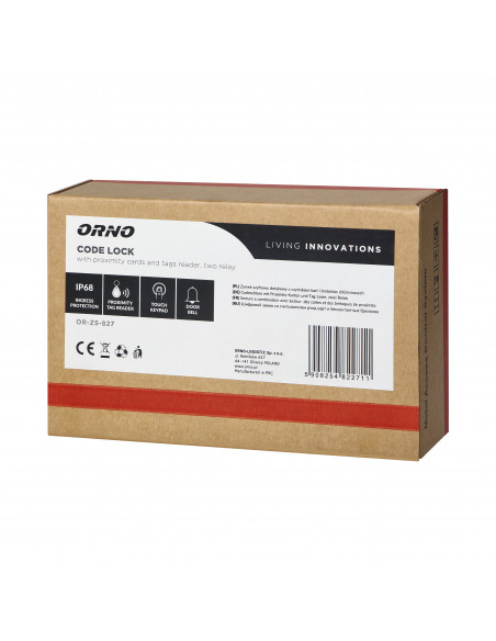  Zamek szyfrowy dotykowy z czytnikiem kart i breloków zbliżeniowych, czytnikiem linii papilarnych oraz przyciskiem...