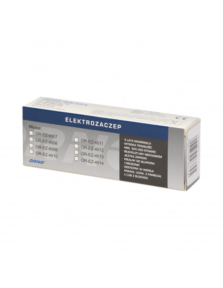 Elektrozaczep asymetryczny bez pamięci, bez blokady, prawy