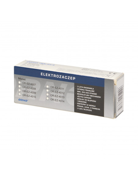 Elektrozaczep asymetryczny z pamięcią i z blokadą, lewy