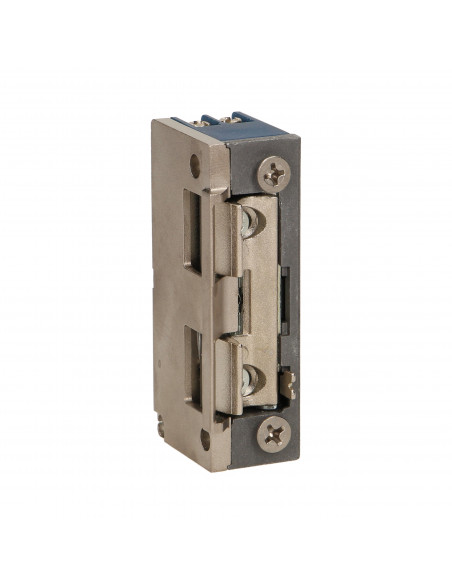 Elektrozaczep symetryczny z prowadnicą i blokadą, MINI, NISKOPRĄDOWY 280mA dla 12VDC