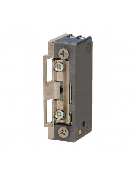 Elektrozaczep symetryczny z prowadnicą i blokadą, MINI, NISKOPRĄDOWY 280mA dla 12VDC