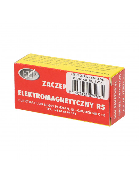 Elektrozaczep symetryczny bez pamięci, z blokadą