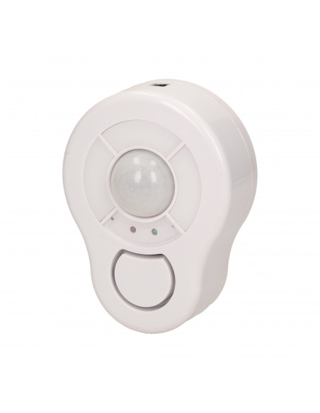 Mini alarm bezprzewodowy sufitowy z wbudowaną syreną sterowany pilotem, 5m, bateryjny