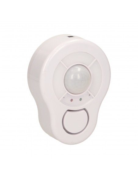 Mini alarm bezprzewodowy sufitowy z wbudowaną syreną sterowany pilotem, 5m, bateryjny