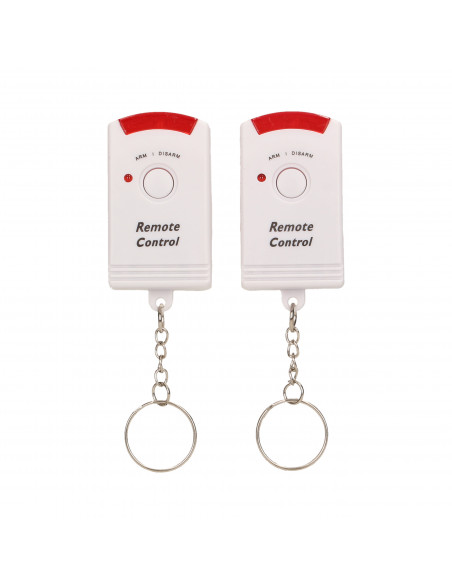 Mini alarm bezprzewodowy sufitowy z wbudowaną syreną sterowany pilotem, 5m, bateryjny