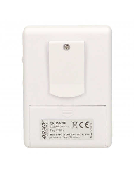 Czujnik ruchu z sygnalizacją bezprzewodową, 100m, bateryjny