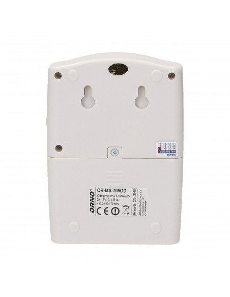 Czujnik ruchu z sygnalizacją bezprzewodową, IP44, 120m, learning system, bateryjny