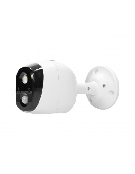 Alarm bezprzewodowy z wbudowaną syreną i sygnalizatorem świetlnym sterowany pilotem, IP44, 5m, bateryjny