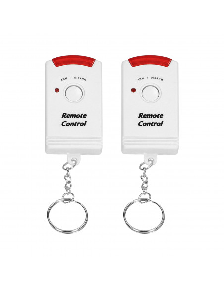 Mini alarm bezprzewodowy z wbudowaną syreną sterowany pilotem, 6m, bateryjny, 2 piloty