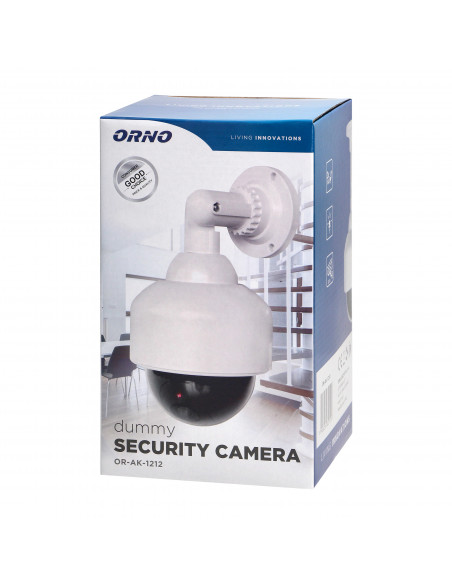 Atrapa obrotowej kamery monitorującej CCTV, typu PTZ, bateryjna