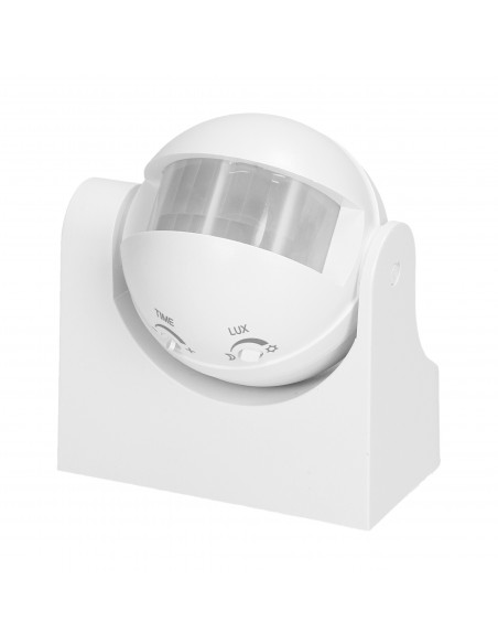 Czujnik ruchu 180st., pionowa regulacja, IP44, 1200W, biały
