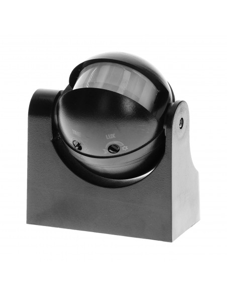Czujnik ruchu 180st., pionowa regulacja, IP44, 1200W, czarny