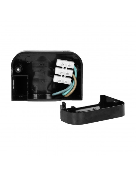 Czujnik ruchu 180st., pionowa regulacja, IP44, 1200W, czarny