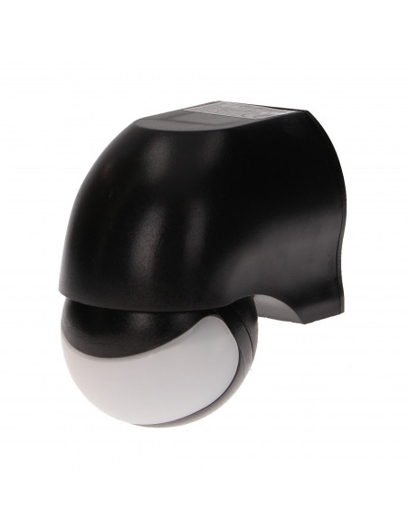 Czujnik ruchu 180st., regulacja pionowa i pozioma, IP44, 1200W, czarny