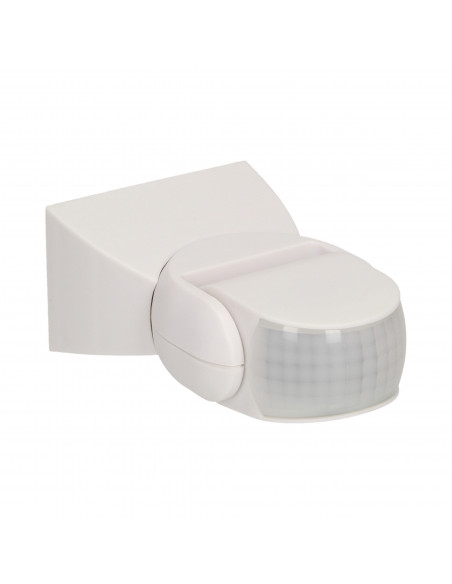 Czujnik ruchu 180st., regulacja pionowa i pozioma, IP65, 1200W, biały