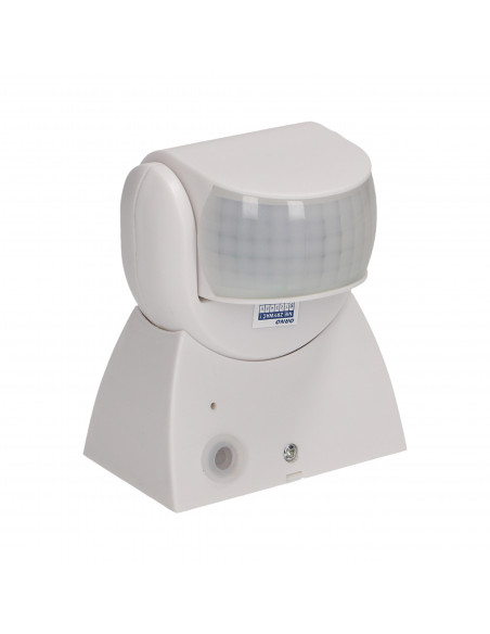 Czujnik ruchu 180st., regulacja pionowa i pozioma, IP65, 1200W, biały