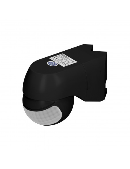 Czujnik ruchu 220st. 1200W, IP44, 3 rodzaje montażu, czarny