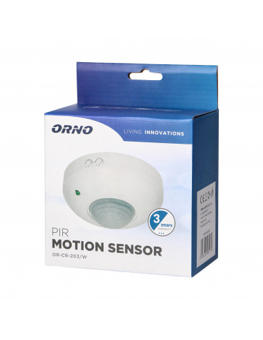 Czujnik ruchu 360st. IP20, 1200W, biały
