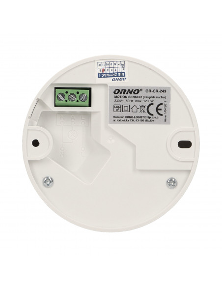 Czujnik ruchu mini 360st. IP20, 1200W