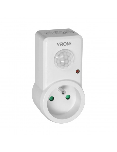 Gniazdkowy czujnik ruchu 120°  IP20, 280W