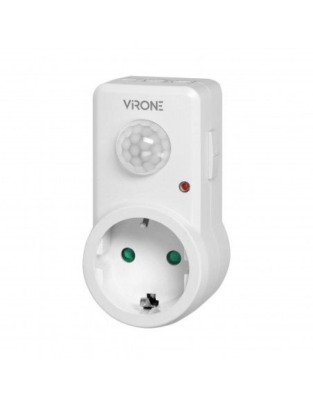 Gniazdkowy czujnik ruchu 120°, IP20, 280W, wersja Schuko