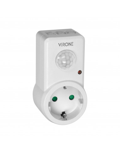 Gniazdkowy czujnik ruchu 120°, IP20,...