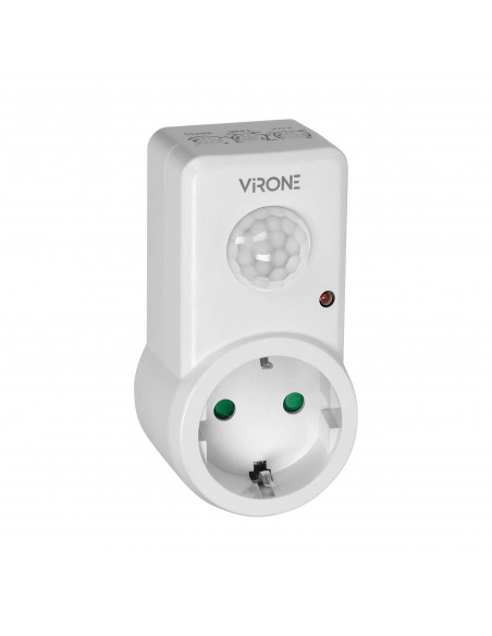 Gniazdkowy czujnik ruchu 120°, IP20, 280W, wersja Schuko