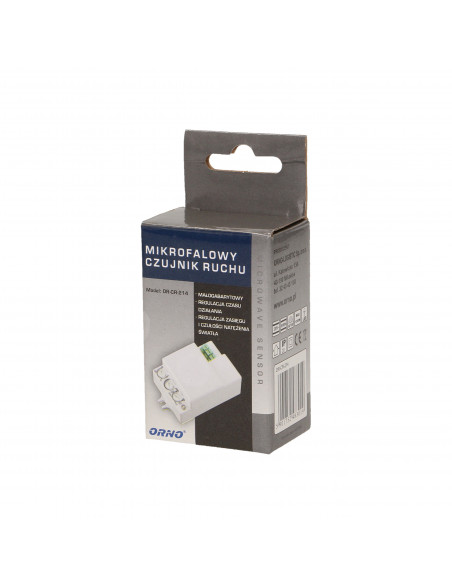 Mikrofalowy czujnik ruchu, mini, 360/180st. IP20, 1200W